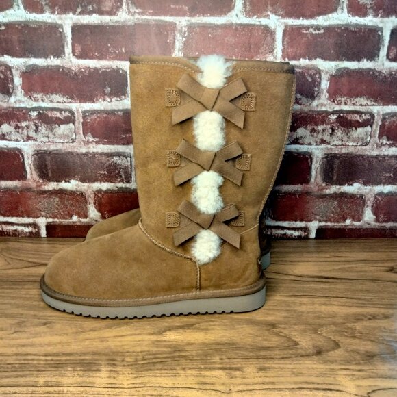 UGG Koolaburra Boots Womens Size 8 New Classic Tall Bow UGG Boot - Picture 2 of 8